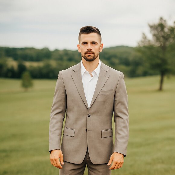 Jos. A. Bank Men 41R GRAY TWEED 100% Wool 2 Button Blazer Suit Jacket Sport Coat - Picture 1 of 10